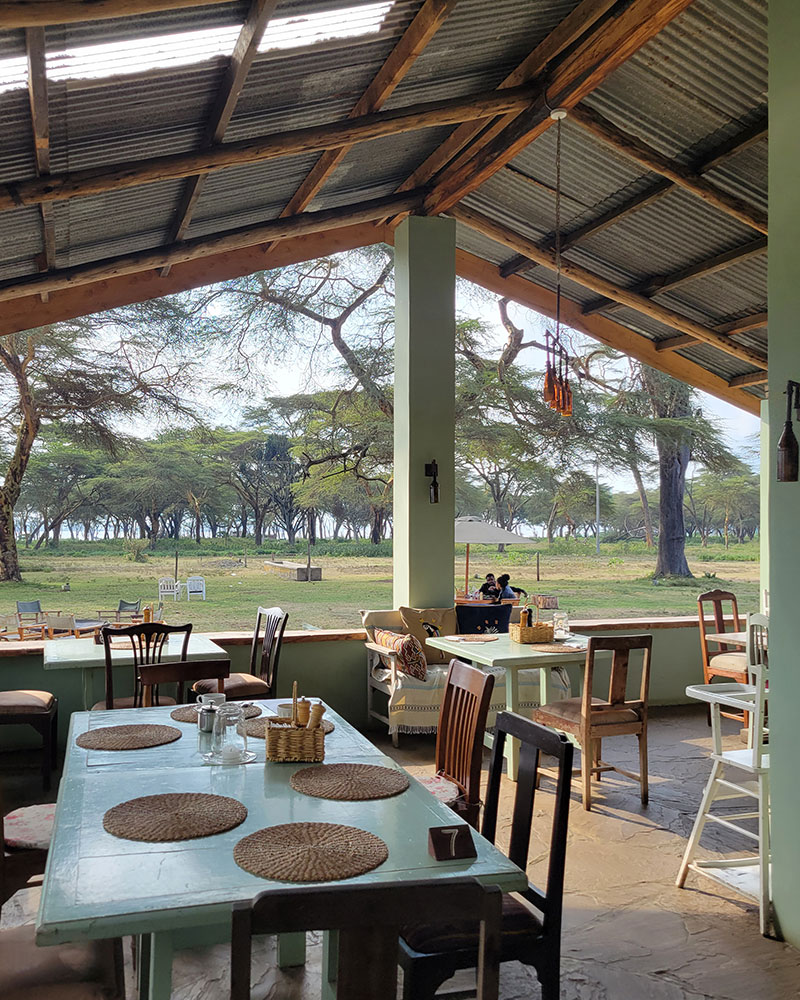 ambiance kijiko restaurant naivasha sanctuary farm