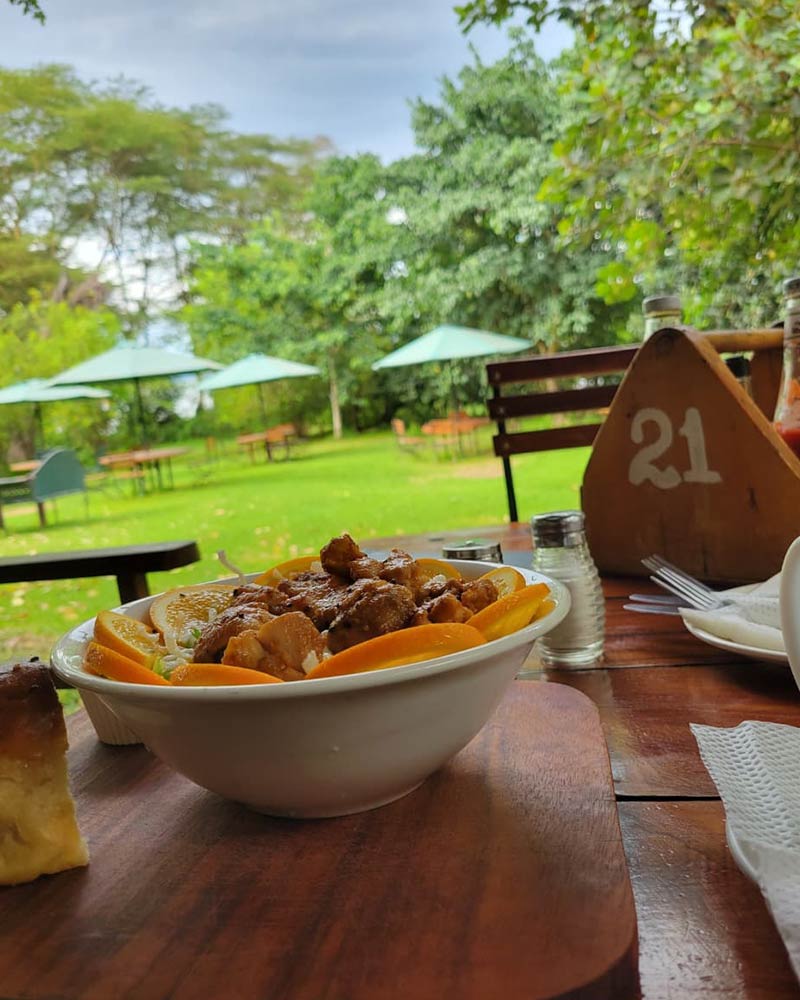 Chicken salad Kijiko Restaurant Naivasha South Lake Camp Carnellys places to eat