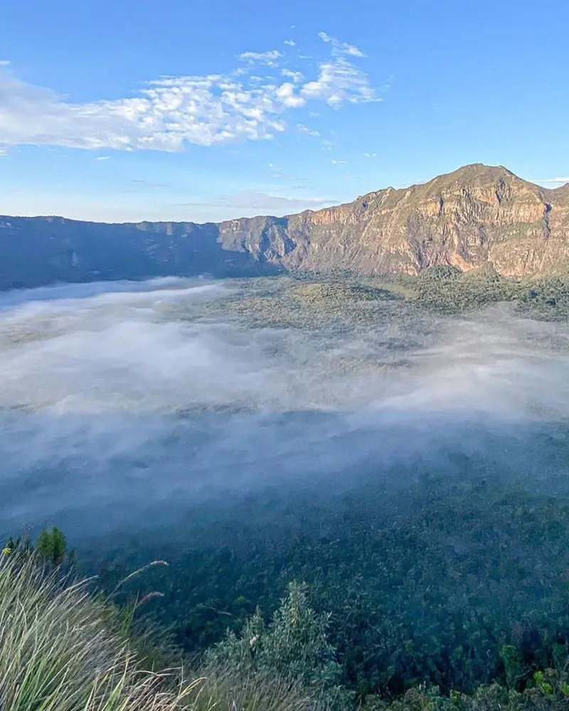 Hiking Mount Longonot - View of Mountain Rim and Caldera