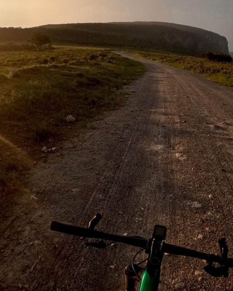 sunset view while Bike riding - cycling through Hell's gate National Park